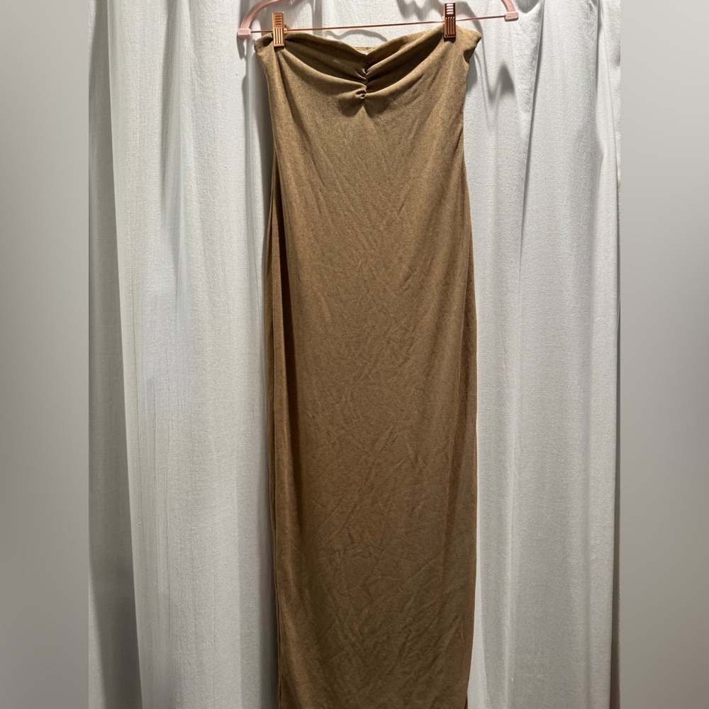 Princess Polly Tan Twist-Waist Maxi Dress